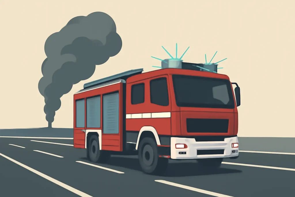 Symbolbild zum Beitrag „Feuerwehr löscht Brand an Autobahn“