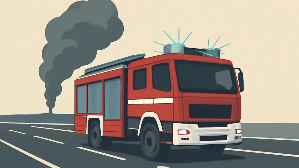 Symbolbild zum Beitrag „Feuerwehr löscht Brand an Autobahn“
